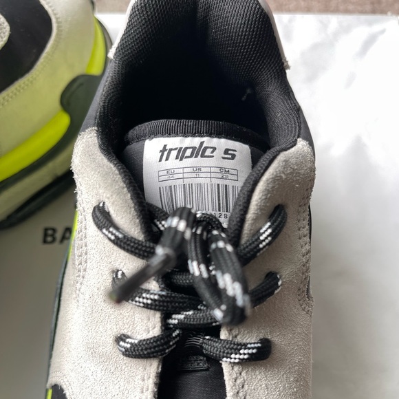 Balenciaga - Triple S Nylon, Suede and Leather Sneakers - Men - Light gray sz11 - Picture 6 of 12